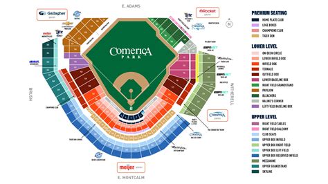 Comerica Park 3D Seating Chart