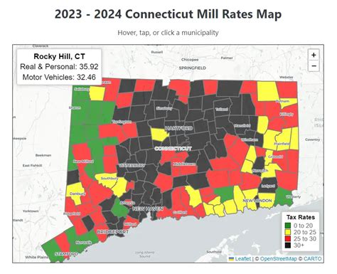 Connecticut Mill Rates Ct Property Taxes By Town