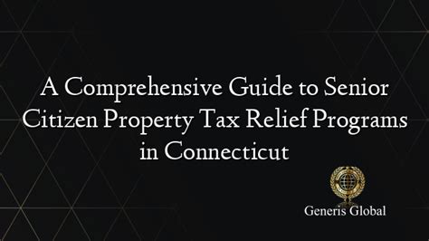Connecticut Needs Relief From The Property Tax Connecticut Needs Relief From The Property Tax