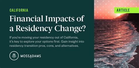 Considerations For Changing Your Residency From California Considerations For Changing Your Residency From California