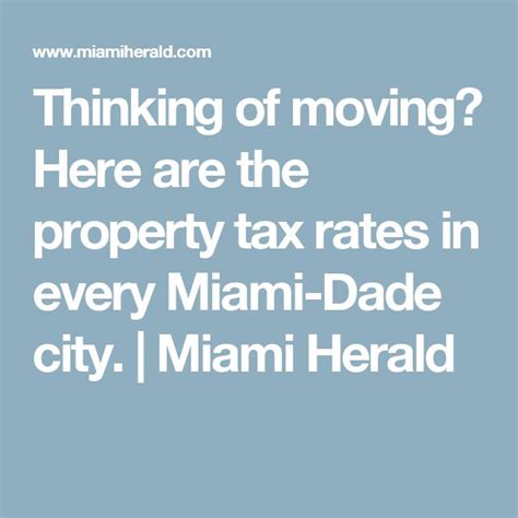 Considering A Move Here Are The Property Tax Rates In Every Miami Dade City R Miami Considering A Move Here Are The Property Tax Rates In Every Miami Dade City R Miami