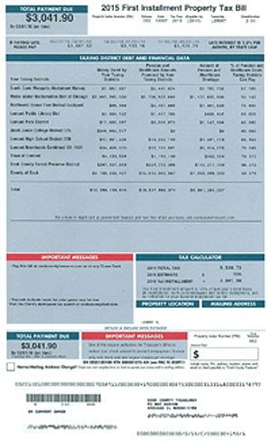 Cook County Property Tax Bill