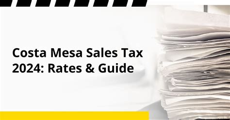 Costa Mesa Sales Tax
