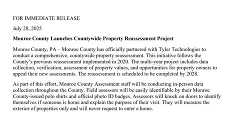 Countywide Property Tax Reassessment Wayne County Pa