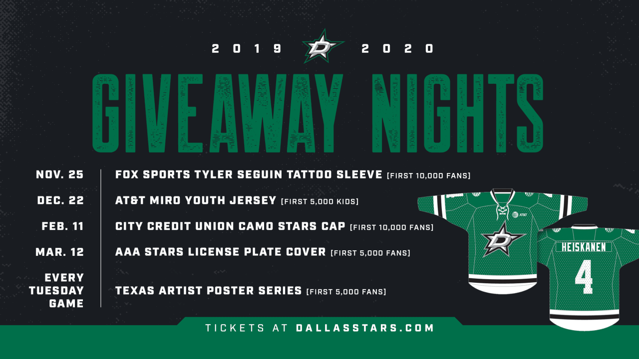 Dallas Stars Promotional Nights Dallas Stars Dallas Stars Promotional Nights Dallas Stars