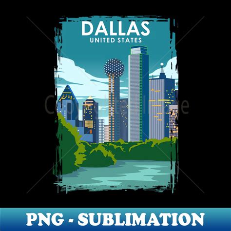 Dallas Texas Vintage Travel Poster Instantly Enhance You Inspire Uplift