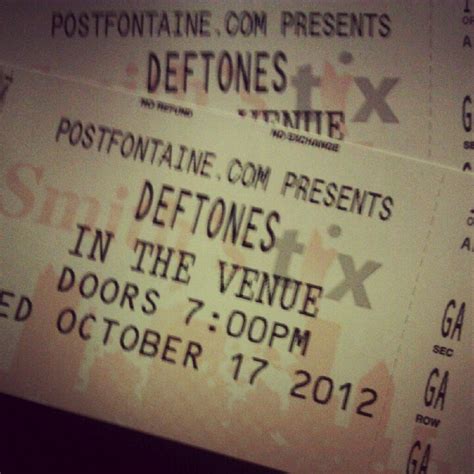 Deftones Concert Tickets Available Now