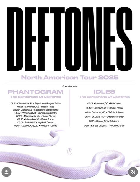 Deftones North American Tour 2025 Deftones Deftonesband Deftonesmusic Tool Toolband Toolmusic Mjk Maynard Maynardjameskeenan Nin Nineinchnails Trentreznor Chino Chinomoreno Concert Ticket Deftones North American Tour 2025 Deftones Deftonesband Deftonesmusic Tool Toolband Toolmusic Mjk Maynard Maynardjameskeenan Nin Nineinchnails Trentreznor Chino Chinomoreno Concert Ticket