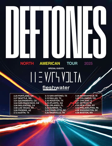 Deftones The Mars Volta Amp Fleshwater Add Two Dates To Their North American Tour