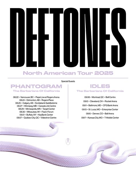 Deftones Tour 2025 Where To Buy Tickets Schedule Dates