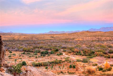 Desert Landscape At Dusk At Big Bend National Park Texas Image Free Desert Landscape At Dusk At Big Bend National Park Texas Image Free