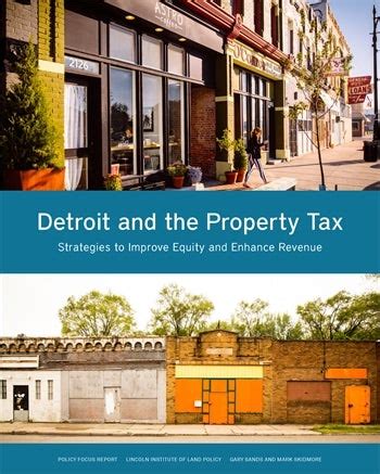 Detroit And The Property Tax Columbia University Press