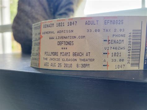 Discovered Another Old Deftones Concert Ticket While Doing Some New Year Amp 39 S Cleaning R Deftones