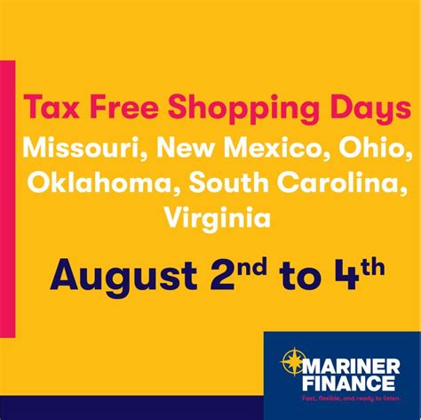 Don T Miss The Tax Free Shopping Days In These States Click The Link To Learn More Details Ohio Https Tax Ohio Gov Oklahoma Https Oklahoma Gov South Carolina Https Dor Sc Gov Virginia Https Www Tax Virginia Gov