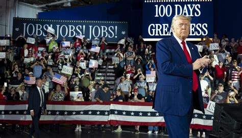 Donald Trump Dances To End Michigan Rally Celebrating 100 Days In Office