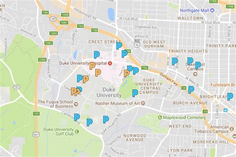 Duke Parking Map Duke Parking Map