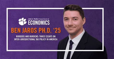 Economist S Research Unpacks How Tax Policy Shapes Behavior And Budgets Clemson News Economist S Research Unpacks How Tax Policy Shapes Behavior And Budgets Clemson News