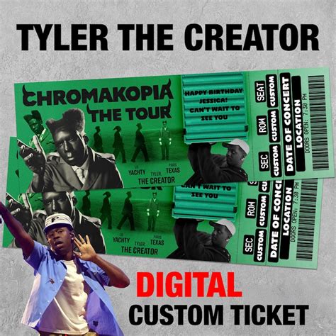 Editable Tyler Ticket The Creator Chromakopia World Tour Concert Event Tickets Diy Canva Editable Tyler Ticket The Creator Chromakopia World Tour Concert Event Tickets Diy Canva