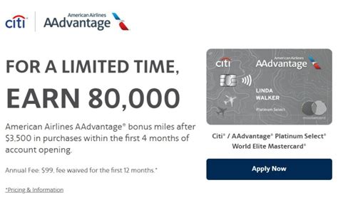 Ending Soon Earn 80K Aa Miles On The Citi Aadvantage Platinum Select Card