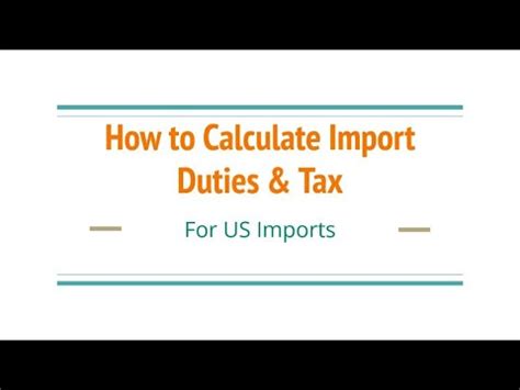 Episode 19 How To Calculate Duties Tax For U S Imports Youtube Episode 19 How To Calculate Duties Tax For U S Imports Youtube