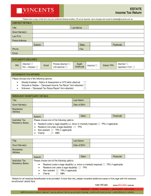 Estate Income Tax Return
