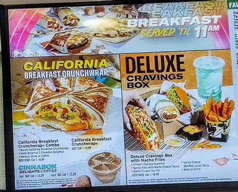 Fatguyfoodblog Taco Bell Breakfast Menu Part 1 The A M Crunchwrap Waffle Taco And More