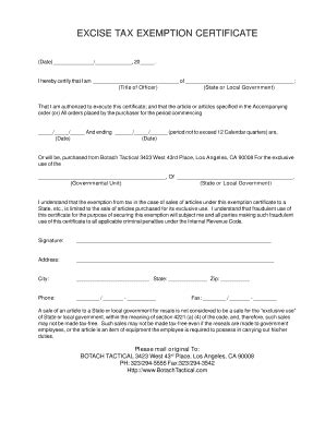 Federal Excise Tax Exemption Certificate Pdf Fill Out Sign Online Dochub