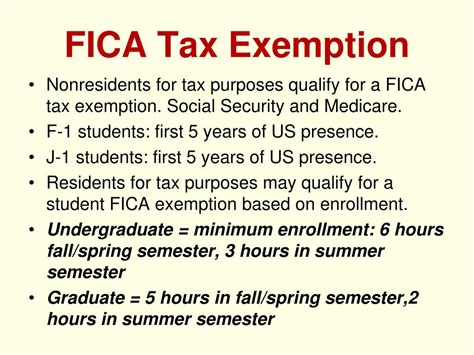 Fica Tax Exemption