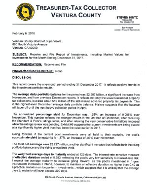 Fillable Online Ventura County Treasurer Tax Collector Amp 39 S Office