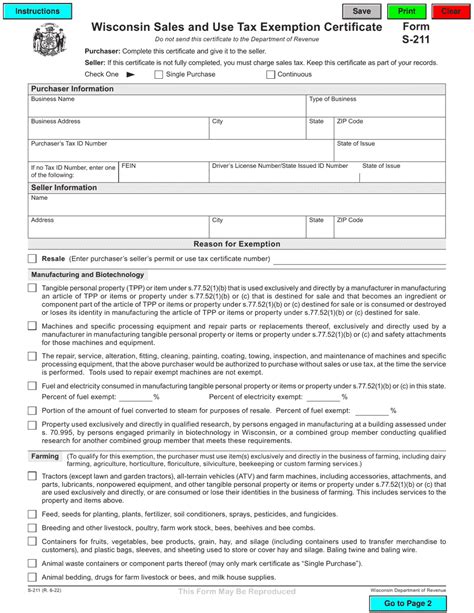 Fillable Wisconsin Sales And Use Tax Exemption Printable Pdf Download