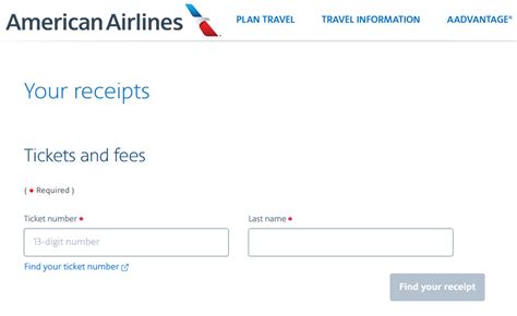 Find An Old American Airlines Receipt In A Few Easy Steps