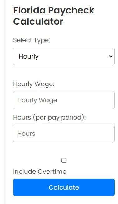 Florida Paycheck Calculator Toolsed