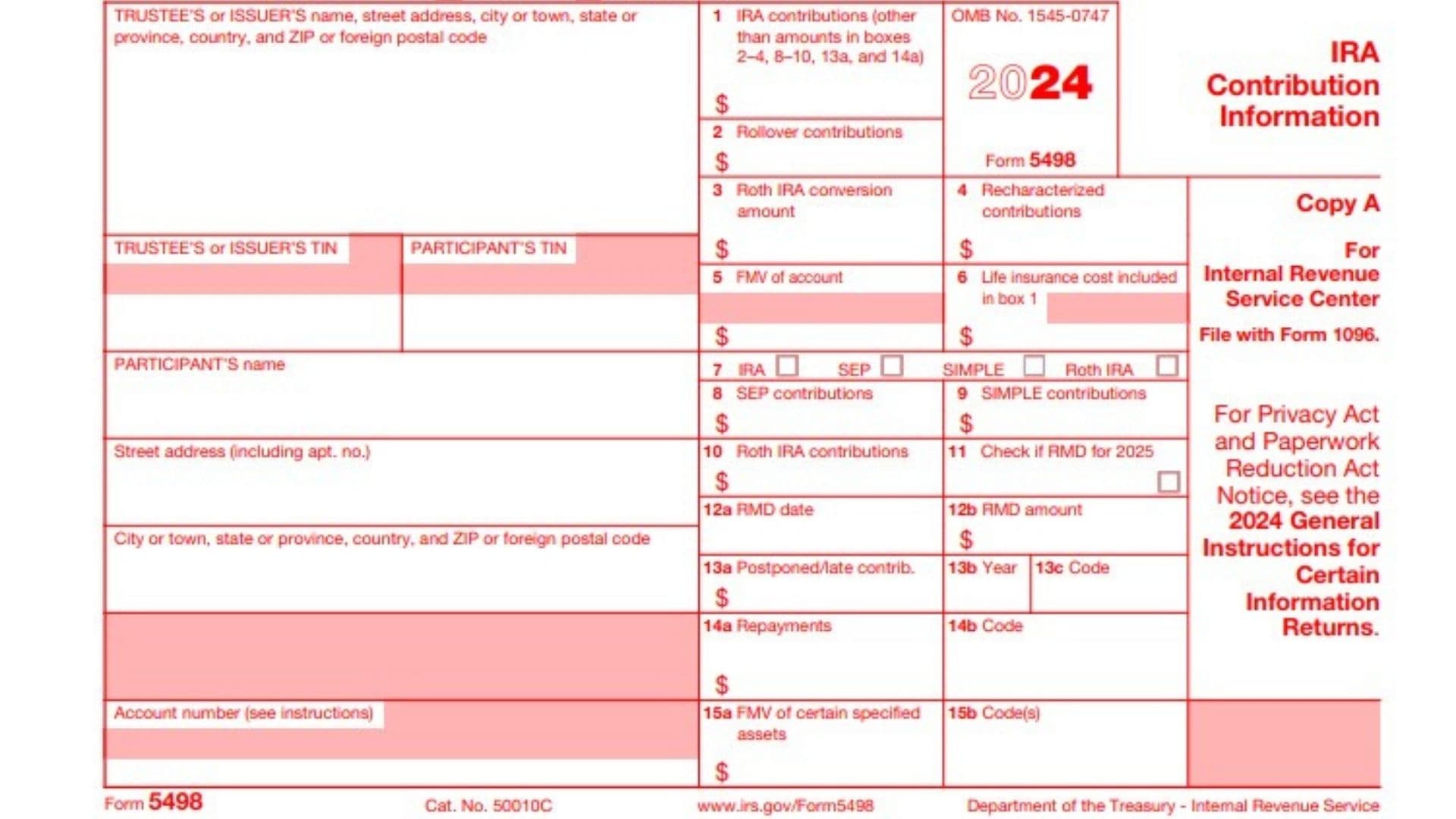 Form 5498 Needed For Taxes