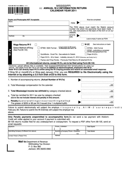 Form 89 140 Mississippi Annual Information Return Pdfliner Form 89 140 Mississippi Annual Information Return Pdfliner