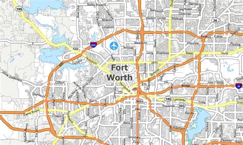 Fort Worth Texas Map