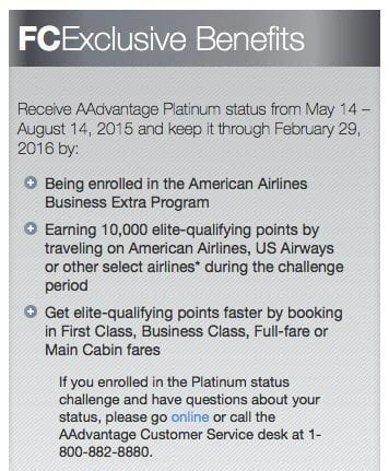 Founderscard Free Aadvantage American Airlines Platinum Status Challenge Travelzork