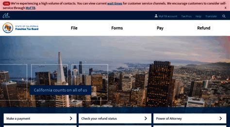 Franchise Tax Board Homepage Ftb Ca Gov Franchise Tax Board Homepage Ftb Ca Gov
