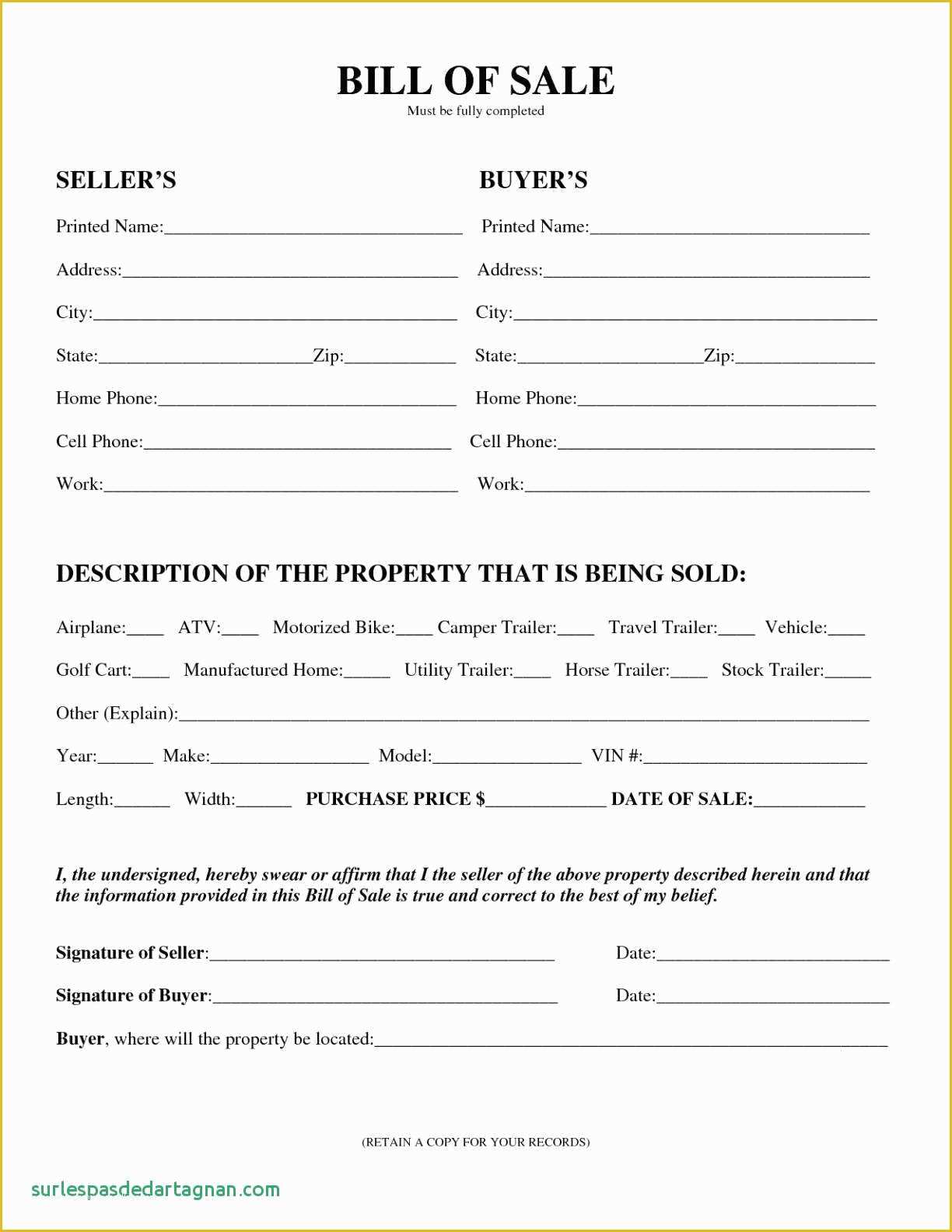 Free Colorado Bill Of Sale Forms Pdf Word