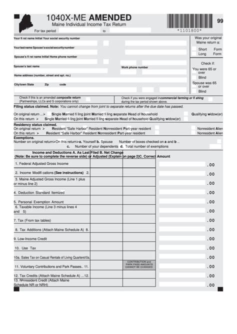 Free Form 1040X Me Maine Amended Individual Income Tax Return Forms Lawyer Contract Template Laws Com Free Form 1040X Me Maine Amended Individual Income Tax Return Forms Lawyer Contract Template Laws Com
