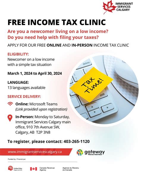 Free Income Tax Clinic Immigrant Services Calgary