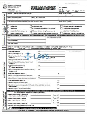 Free Rev 1737 A Inheritance Tax Return Nonresident Forms Lawyer Contract Template Laws Com