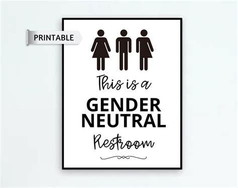Gender Neutral Bathroom Signs Printable Gender Neutral Bathroom Signs Printable