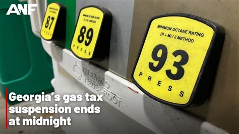 Georgia Gas Tax Suspension Ends Tuesday