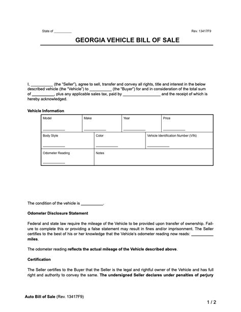 Georgia Vehicle Sales Tax