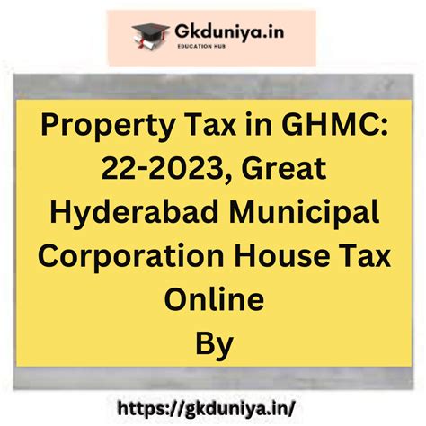 Ghmc Municipal Tax