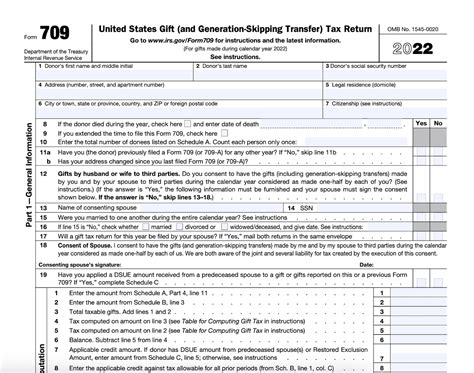 Gift Tax Form 709
