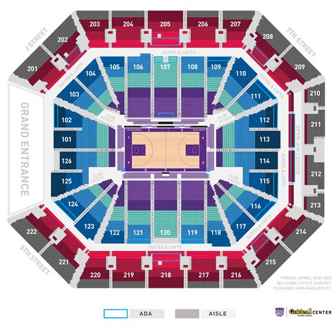 Golden 1 Center Seating Map Golden 1 Center Seating Map