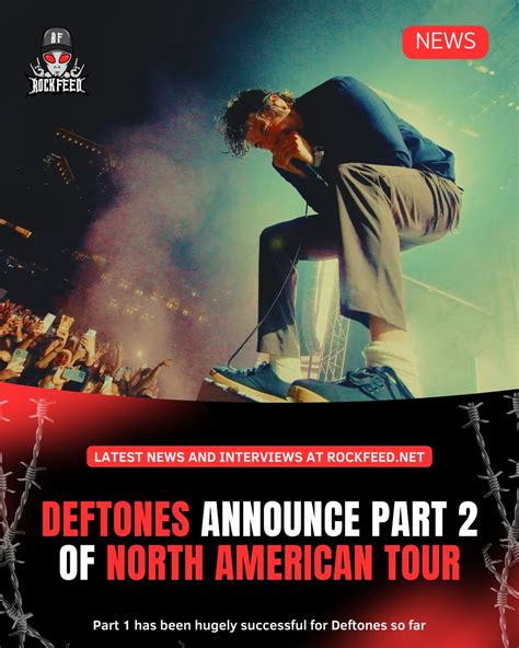 Great News Deftones Just Announced Part 2 Of Their North American Tour Deftones 2025 North American Tour Second Leg Aug 22 Vancouver Bc Rogers Arena Aug 24 Edmonton Ab Great News Deftones Just Announced Part 2 Of Their North American Tour Deftones 2025 North American Tour Second Leg Aug 22 Vancouver Bc Rogers Arena Aug 24 Edmonton Ab