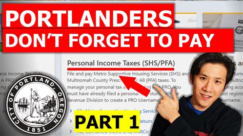 Guide To Filing Portland Metro Taxes 1 Shs Multco Pfa Tax