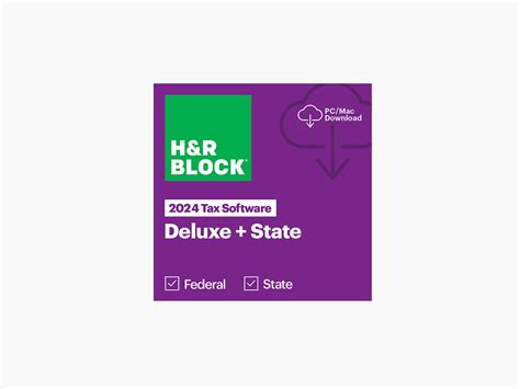 H R Block Tax Software Deluxe State 2024 Bundle 22 99